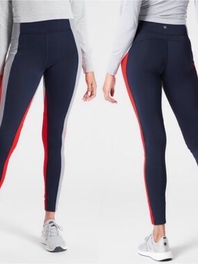 ATHLETA crest colorblock tight